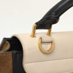 Celine Tricolor Leather Small Trapeze Top Handle Bag