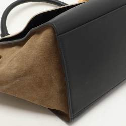 Celine Tricolor Leather Small Trapeze Top Handle Bag