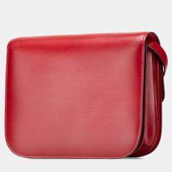Celine Red Medium Calfskin Classic Box
