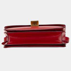 Celine Red Medium Calfskin Classic Box