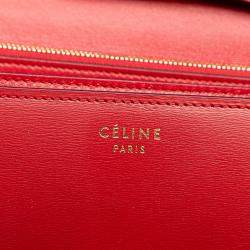 Celine Red Medium Calfskin Classic Box