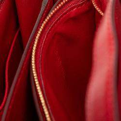 Celine Red Medium Calfskin Classic Box