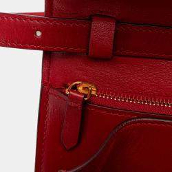 Celine Red Medium Calfskin Classic Box