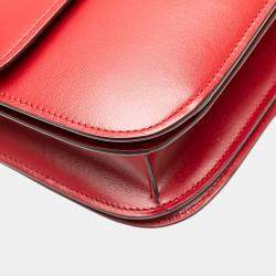 Celine Red Medium Calfskin Classic Box