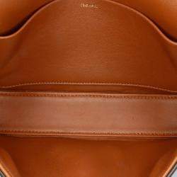 Celine Brown Leather Triomphe Claude Shoulder Bag