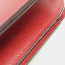 Celine Red Color Leather  Classic Box Medium Shoulder Bag 