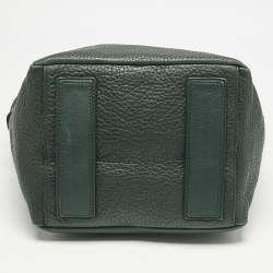 Pre Owned Celine Green Leather Convertible Tote