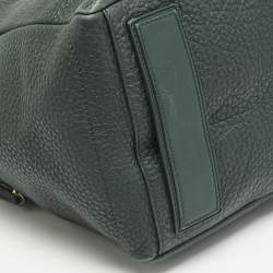 Pre Owned Celine Green Leather Convertible Tote