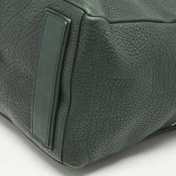 Pre Owned Celine Green Leather Convertible Tote