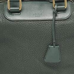 Pre Owned Celine Green Leather Convertible Tote
