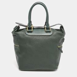 Pre Owned Celine Green Leather Convertible Tote