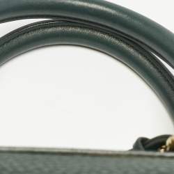 Pre Owned Celine Green Leather Convertible Tote