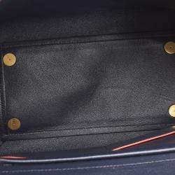Celine Blue Calf Leather Mini Belt Satchel