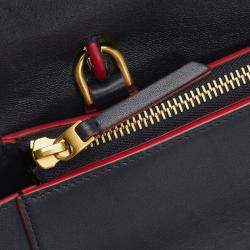 Celine Blue Calf Leather Mini Belt Satchel
