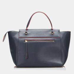 Celine Blue Calf Leather Mini Belt Satchel