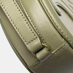Celine Green Small Calfskin Cuir Triomphe Oval Crossbody