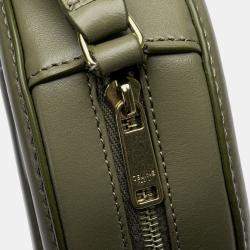 Celine Green Small Calfskin Cuir Triomphe Oval Crossbody