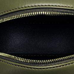 Celine Green Small Calfskin Cuir Triomphe Oval Crossbody
