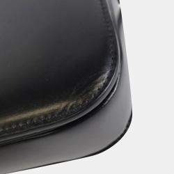 Celine Black Leather Classic Triomphe Shoulder Bag