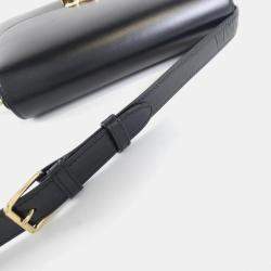 Celine Black Leather Classic Triomphe Shoulder Bag