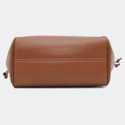 Celine Brown Leather Small Cuir Triomphe Cabas Drawstring 