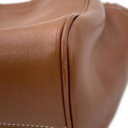 Celine Brown Leather Small Cuir Triomphe Cabas Drawstring 