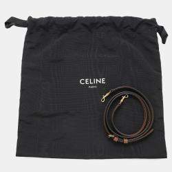 Celine Brown Leather Small Cuir Triomphe Cabas Drawstring 