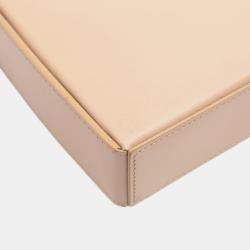 Celine Beige Shiny Calfskin Triomphe Chain Box Shoulder Bag