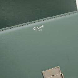 Pre Owned Celine Leather Teen Triomphe Shoulder Bag