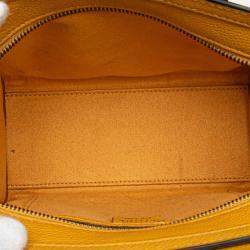 Celine Yellow Nano Leather Luggage Tote