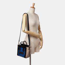 Celine Tricolor Leather Nano Luggage Tote