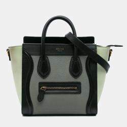 Celine Nano Tricolor Leather Luggage Tote