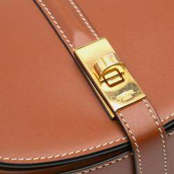 Celine Brown Small Leather Besace 16 Wallet On Chain