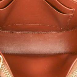 Celine Brown Small Leather Besace 16 Wallet On Chain