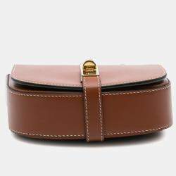 Celine Brown Small Leather Besace 16 Wallet On Chain