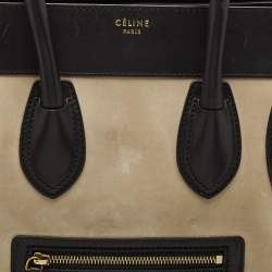 Celine Multicolor Leather and Suede Mini Luggage Tote