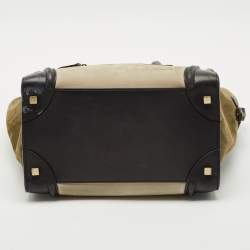 Celine Multicolor Leather and Suede Mini Luggage Tote