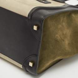 Celine Multicolor Leather and Suede Mini Luggage Tote
