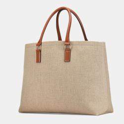 Celine Beige Paris Horizontal Cabas Tote