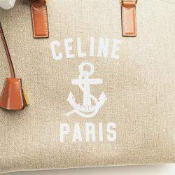 Celine Beige Paris Horizontal Cabas Tote