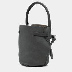 Celine Grey Nano Leather Big Bucket Bag