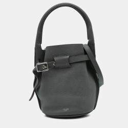 Celine Grey Nano Leather Big Bucket Bag