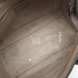 Celine Taupe Leather Nano Luggage Tote