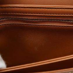 Celine Canvas and Leather Teen Triomphe Shoulder Bag