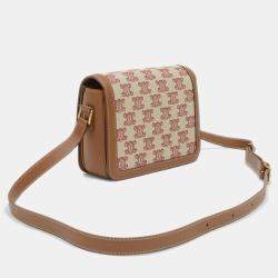 Celine Canvas and Leather Teen Triomphe Shoulder Bag