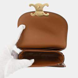 Celine Tan PVC Calf Leather Triomphe Mini Cabas Shoulder Bag