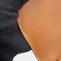 Celine Tan PVC Calf Leather Triomphe Mini Cabas Shoulder Bag