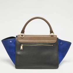 Celine Tricolor Leather Small Trapeze Top Handle Bag
