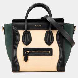 Celine Multicolor Nano Nubuck and Calfskin Luggage Tote