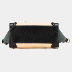 Celine Multicolor Nano Nubuck and Calfskin Luggage Tote